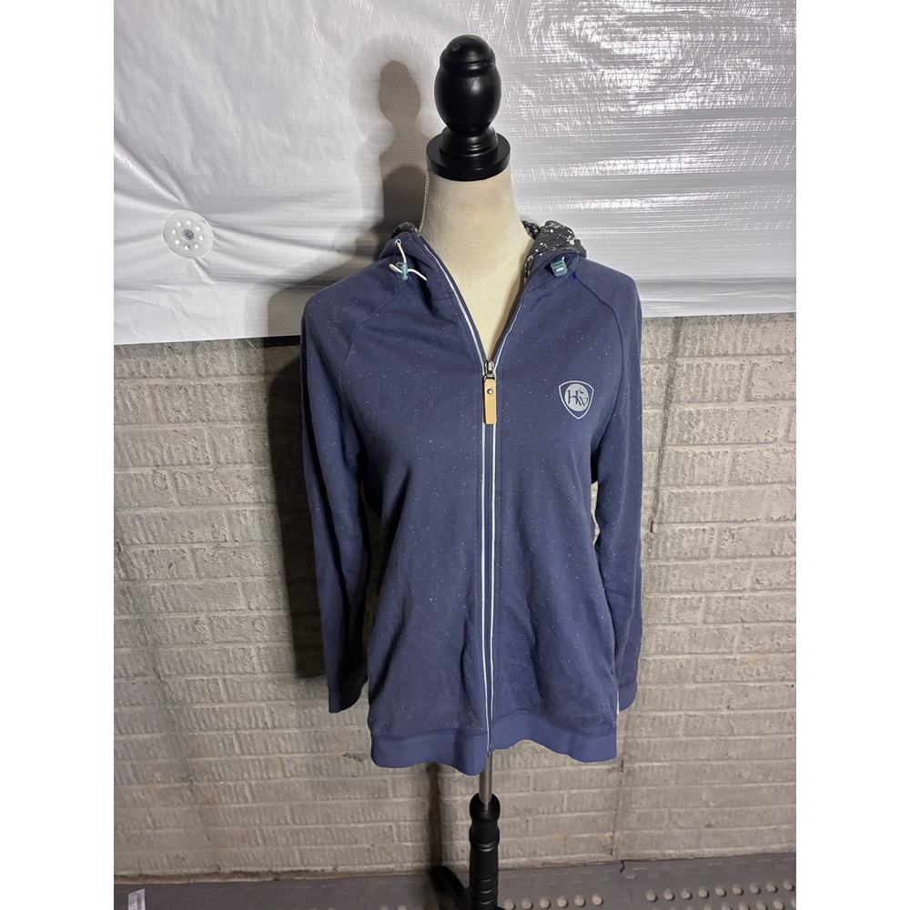 Horseware Ireland Women Blue Full Zip Hoodie Speckled Equestrian Jacket XL